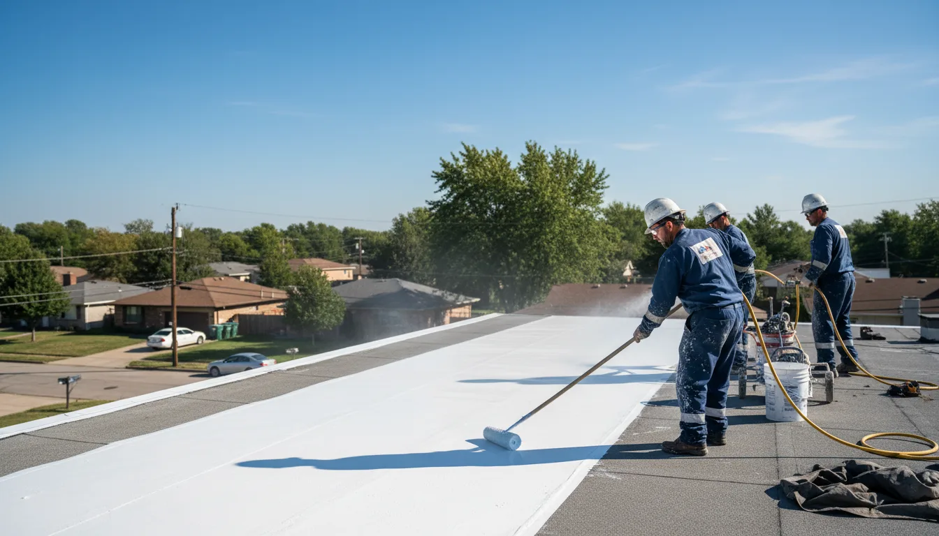 Commercial roof coating in University Park, IA near me